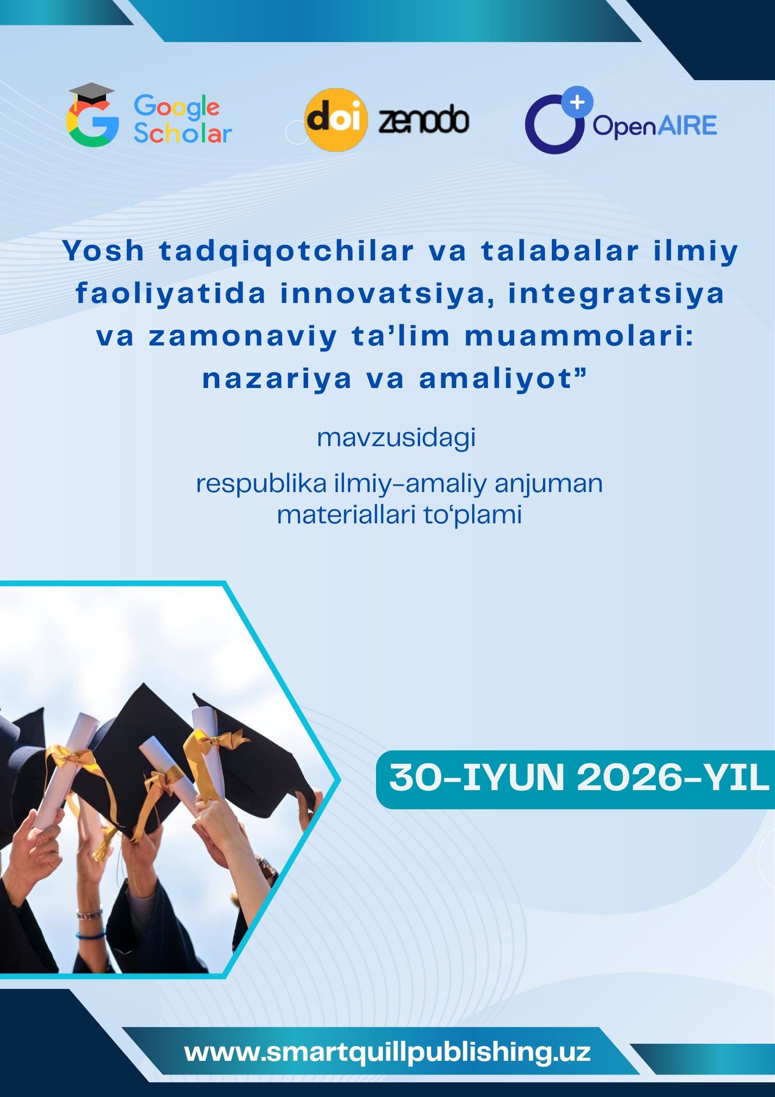 “Yosh tadqiqotchilar va talabalar ilmiy faoliyatida innovatsiya, integratsiya va zamonaviy ta’lim muammolari” mavzusidagi Respublika ilmiy-amaliy anjumani materiallari to‘plami.